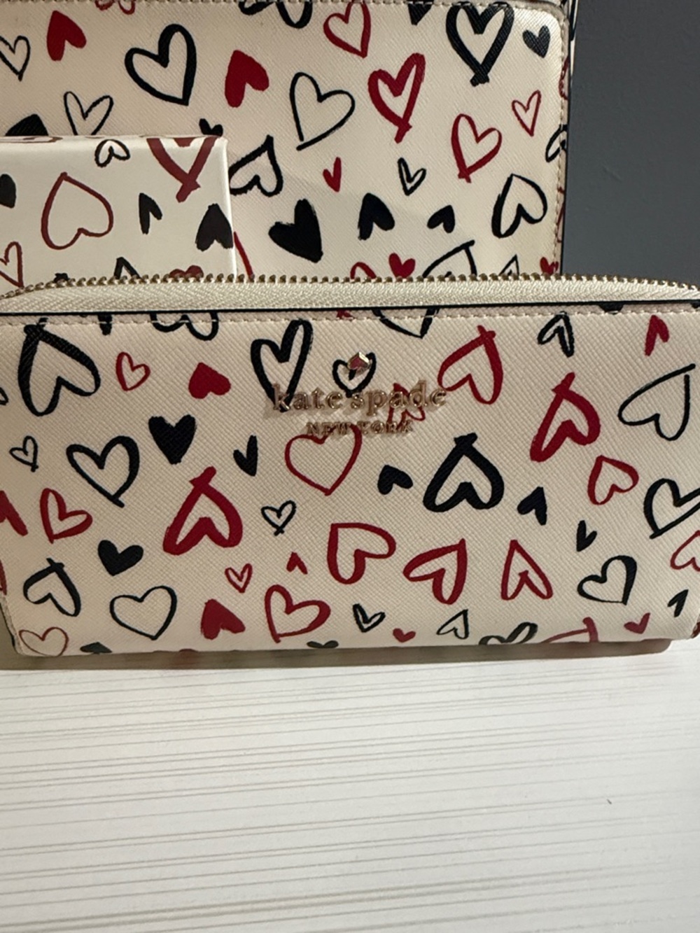 Kate Spade New York Staci Medium Satchel scribble hearts w/matching wallet $520 - Picture 3 of 12